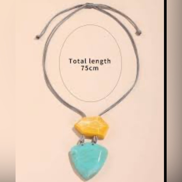 Geometric Two-Tone Rope Adjustable Necklace - Picture 3 of 3